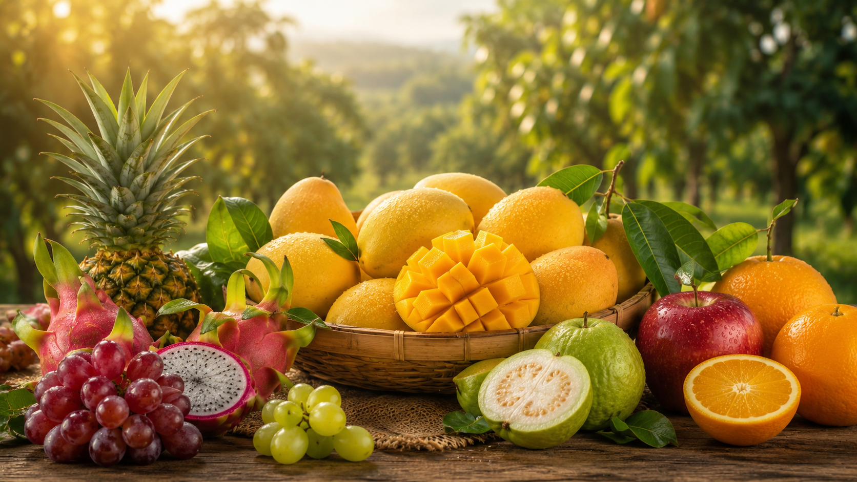 Naturally ripened chemical-free mangoes