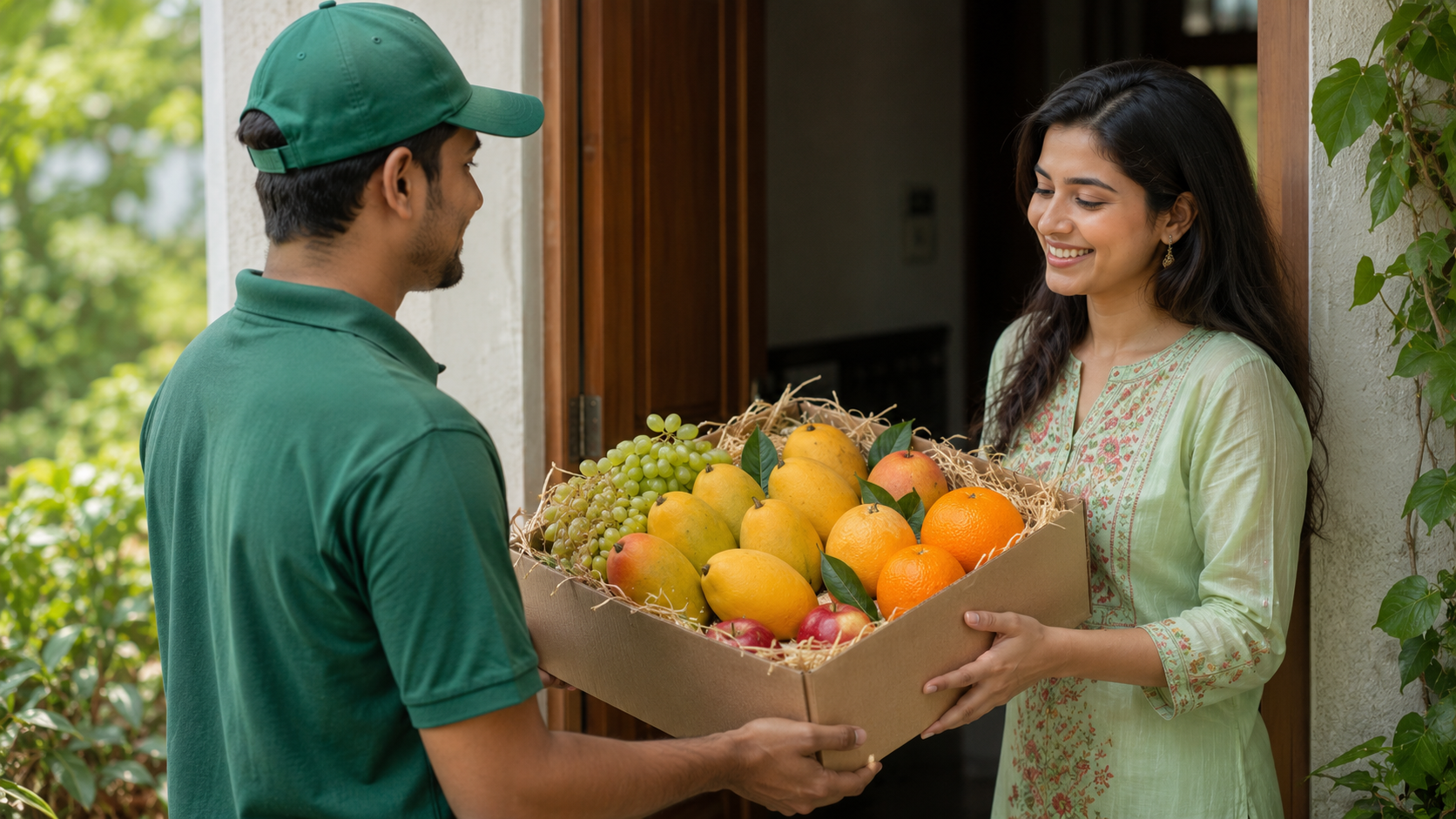 Packed mangoes ready for delivery